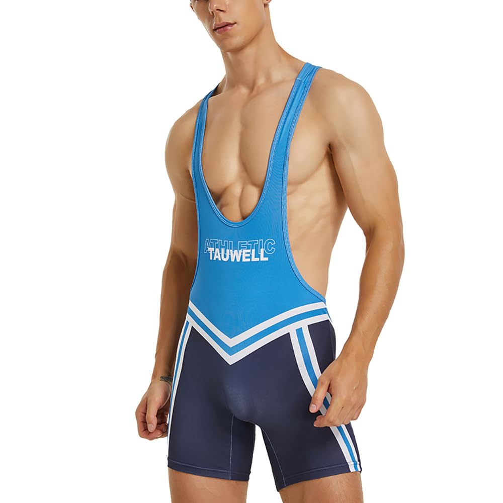 SPNSSTCR Men's Active Athletic Bodysuit Supporters Wrestling Singlet Jumpsuit Boxer Leotard Shapewear