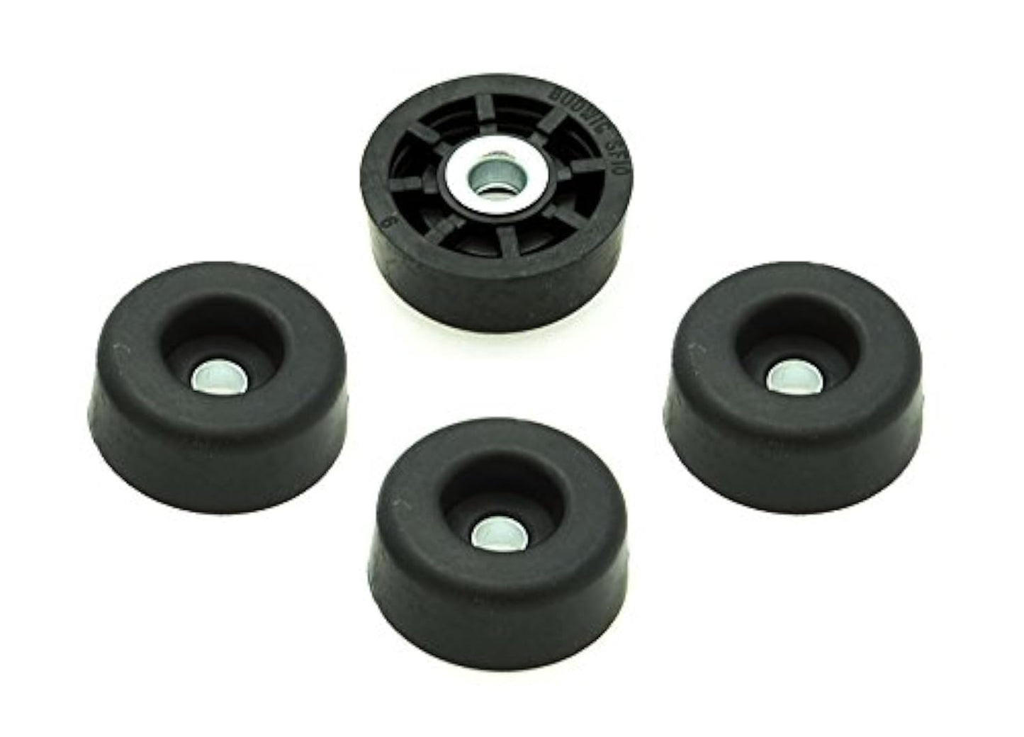 4 Super Soft Round Rubber Feet Bumpers .437 Inch H X 1.062 Inch D - Perfect for Furniture, Tables, Chairs, Sofas, Benches, Chests. Made in USA