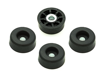 4 Super Soft Round Rubber Feet Bumpers .437 Inch H X 1.062 Inch D - Perfect for Furniture, Tables, Chairs, Sofas, Benches, Chests. Made in USA