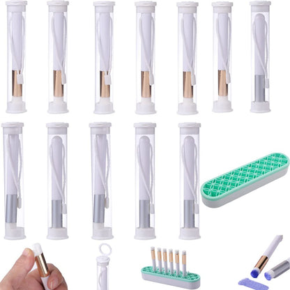 10 Pack Mini Blending Brushes Sets for Card Making Drawing Crafting Ink Paintbruhses Sets for Stamping Scrapbooking Background Card Stencils Die Cuts Card Making Scrapbooking Stamping Crafting Tool