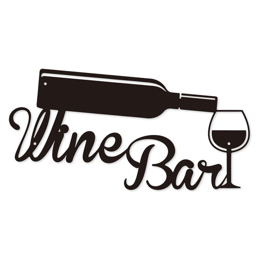 Monlyey Wine Bar Metal Sign for Wall Decor, Vintage Metal Plaque for Home Office Bar Room, Rustic Wall Art Sign, Gift for Wine Lovers (12 Inches)
