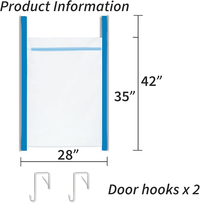 Over Door Large Mesh Laundry Hamper Bag, Washable Laundry Basket