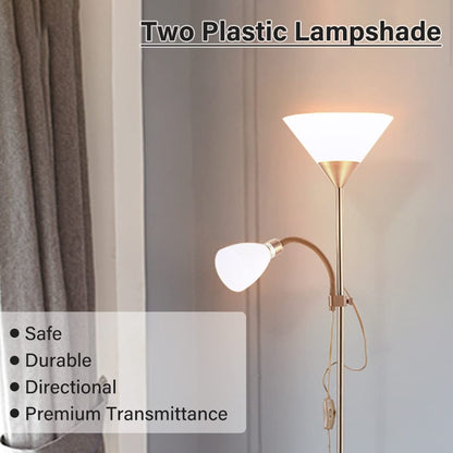 INMOZATA Standard Lamps Living Room, Uplighter Floor Lamp, Modern Mother & Child Tall Floor Lamp for Living Room, Bedroom, Lounge, Office(Bronze)