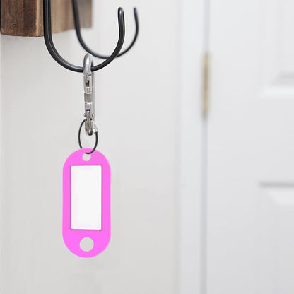 CooBigo 25 Pack Cable Key Ring 4 Inch Luggage Tag Loops Wire Key Chain Cable 2mm Key Rings for Car Keys Wire Keychain Dog Tag Ring - Black