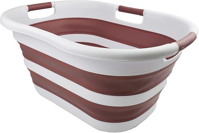 SAMMART 40L Collapsible Plastic Laundry Basket