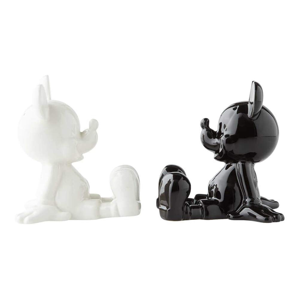 Enesco 6003748 Disney Ceramics Mickey Mouse Sitting Salt and Pepper Shakers, 3.5 Inch, Black and White
