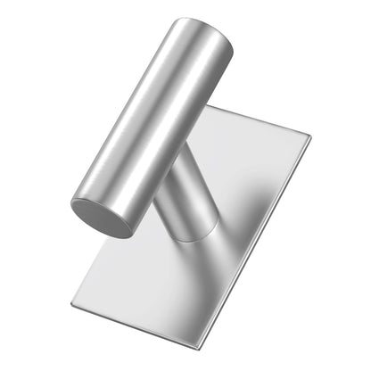 VAEHOLD Wall Towel Hooks, Heavy Duty Sticky Holder Waterproof Towel Hooks for Hanging Coat, Clothes, Closet Hook Wall Mount for Kitchen (Silver, 2 Pack)