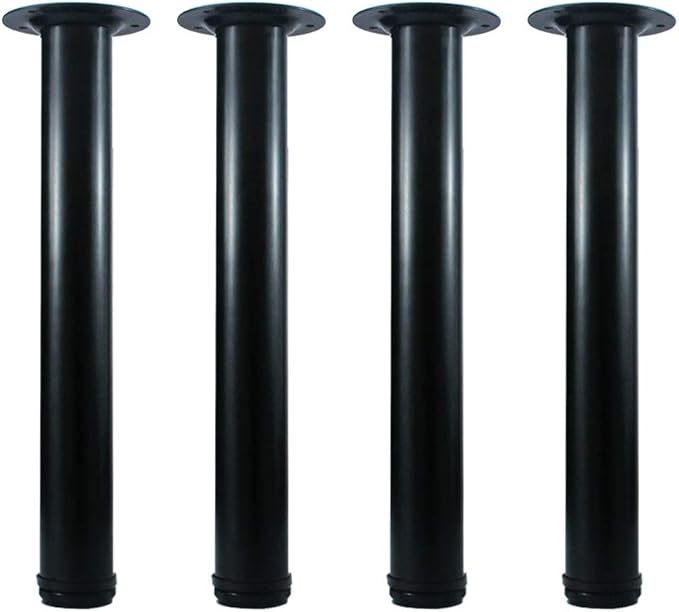 QLLY 16 Inch Adjustable Metal Coffee Table Legs, Heavy Duty Round Furniture Legs