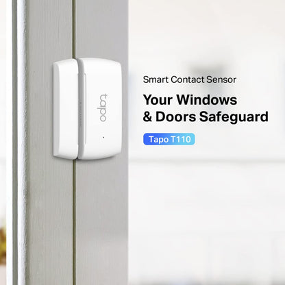TP-Link Tapo Door Sensor Mini, REQUIRES Tapo Hub, Long Battery Life w/ Sub-1G Low-Power Wireless protocol, Contact Sensor, 15mm Wide Gap Allowed, Real-Time Notification, Smart Action (Tapo T110)