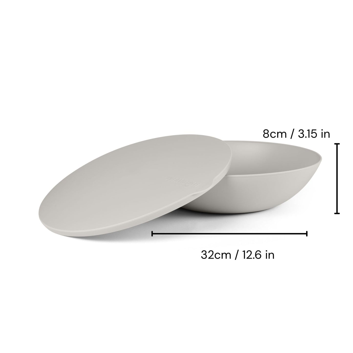 Put a lid on it Large Serving Bowl with Lid - Certified Recycled Food-Safe Plastic, BPA-Free, Dishwasher, Microwave, Fridge and Freezer Safe | 4.96qt | Salt