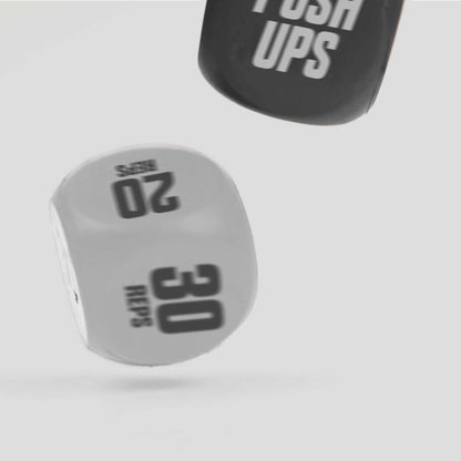Phoenix Fitness Exercise Dice,Workout Dice Game for Cardio, HIIT Training and Exercise Classes,Training Includes Push Ups, Squats, Jumping Jacks, Crunches and Wildcard for Home and Gym,Black