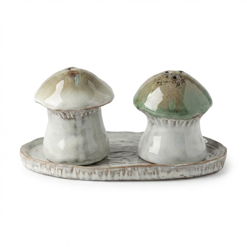 The Bridge Collection Mushroom Unique Salt and Pepper Shaker Set