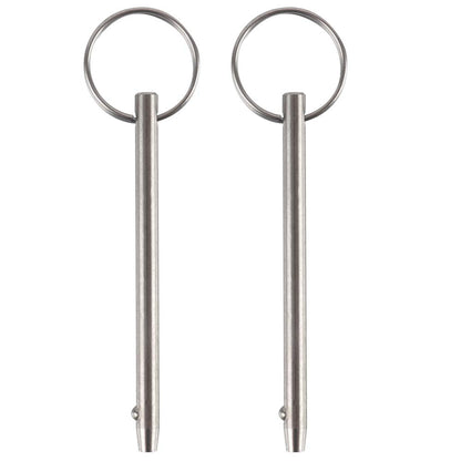 2 Pack Quick Release Pin, Diameter 0.197"(5mm), Overall Length 3"(76mm), Usable Length 2.4"(61mm), Full 316 Stainless Steel, Bimini Top Pin, Marine Hardware