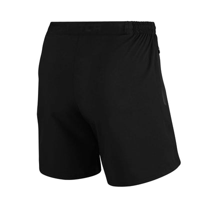 TCA Elite Tech Mens Running Shorts with Zip Pockets, Gym Shorts Men Training Sports Short with Phone Pocket Black - Black Stealth, M