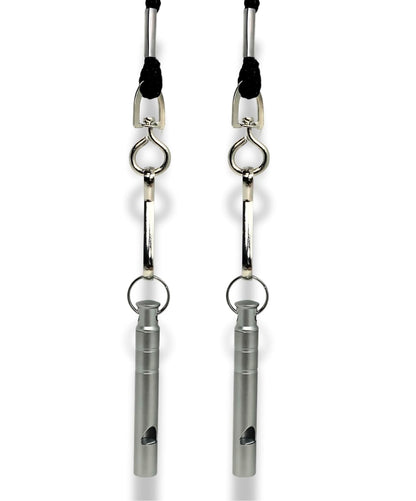 Titanium Whistle with Lanyard Emergency Safety, Titanium Gray, Set of 2, Weather Resistant, 125db Your Lifesaving Outdoor Essential, Perfect for Hiking, Pets, Sports, and Emergencies for Keychain