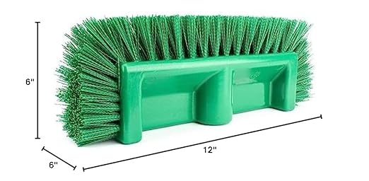 SPARTA Multi-Level Tile Scrub Brush 12" Wide Brush Head, Heavy-Duty Tile