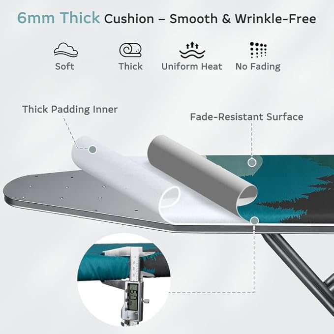 FIOBEE Ironing Board Cover and Pad Extra Thick Iron Board Pad