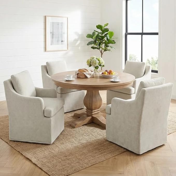 VKNOW Upholstered Dining Chairs Set of 6, Modern Kitchen Chairs Dinner Chairs