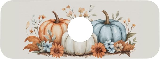 Kitchen Sink Splash Guard Faucet Mat Autumn Pumpkin Floral 15"x5.5", Diatom Mat