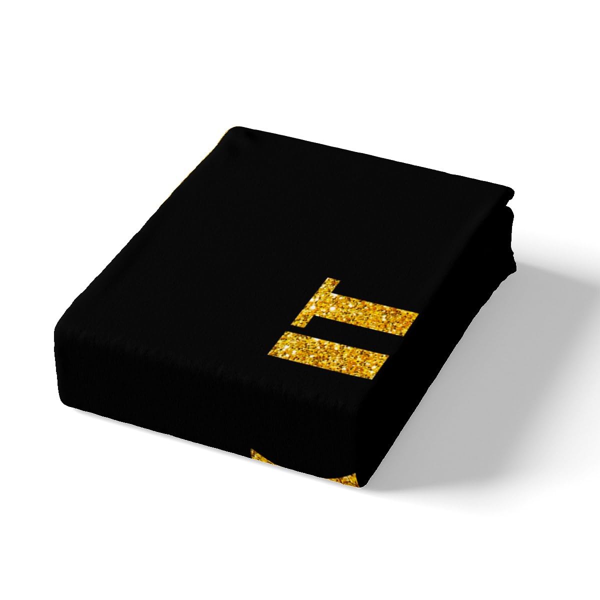 Funny Quotes Fitted Sheet & Pillow Sham Set Get Naked Bed Sheet Set for Men Women Couple Lover Golden Glitter Sequins Bedding Set Black and Gold Bed Cover No Flat Sheet Bedroom Decor 3Pcs Full Size
