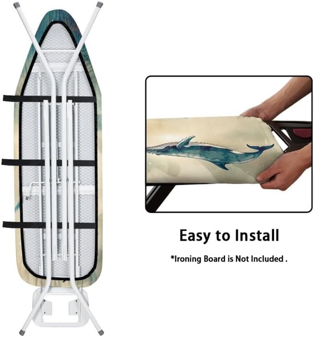 Ink Wash Painting Whales Steam Ironing Board Replacement Cover Chinoiserie