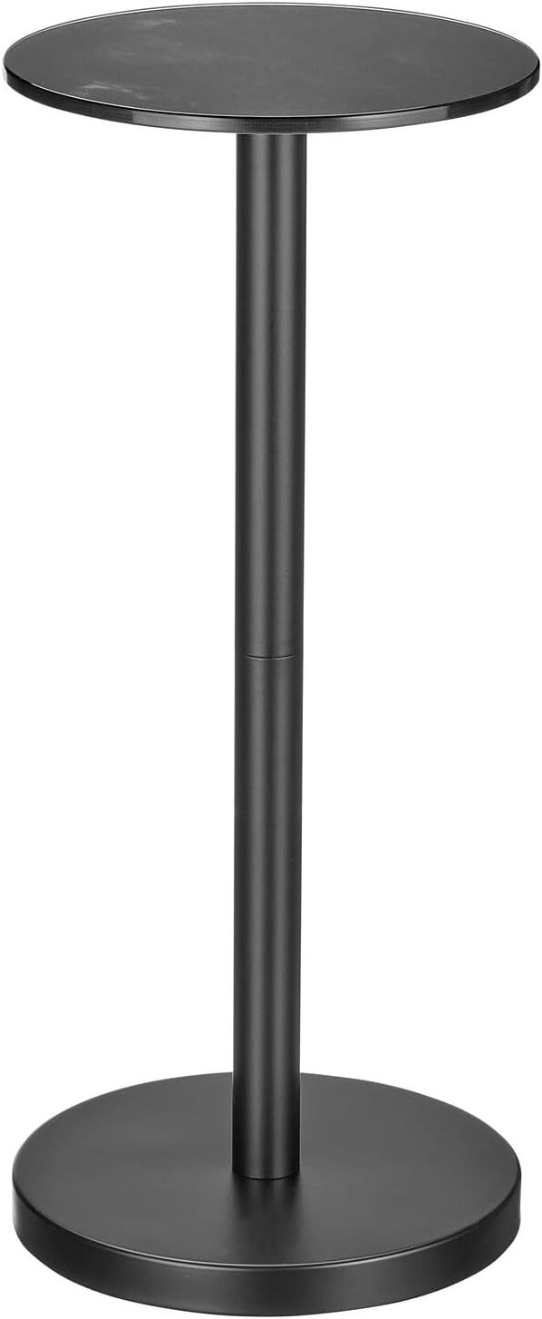 mDesign Glass Top Side/End Drink Table