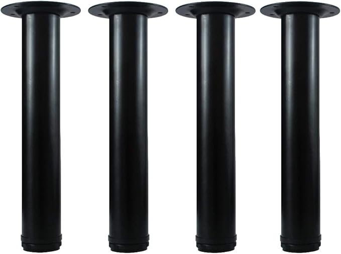 QLLY 12 Inch Adjustable Metal Coffee Table Legs, Heavy Duty Round Furniture Legs