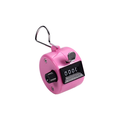 Othmro Plasitc Hand Tally Counter 4-Digit Tally Counters Mechanical Palm Counter Clicker Counter Handheld Pitch Click Counter Number Count for Row, People, Golf, Lap & Knitting, Pink