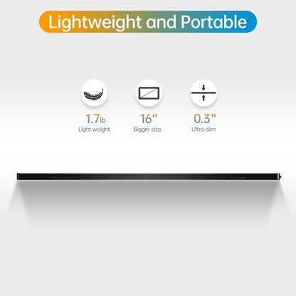 Portable Monitor 15.6 Inch 1080P USB-C HDMI Ultra-Slim Travel Monitor with Kickstand, for Laptop, PC, Mac Phone, PS, Xbox, Swich IPS Ultra-Thin Zero Frame Gaming