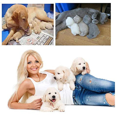 GSSFASHION Puppy Kitten Whelping Kit, Whelping Kit with Feeding Nipple Bottle Scissors Cord Clamps Aspirator etc Full kit
