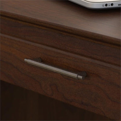 Bush Home Key West 54W Computer Desk with 2 Drawer Lateral File Cabinet and 5 Shelf Bookcase in Bing Cherry
