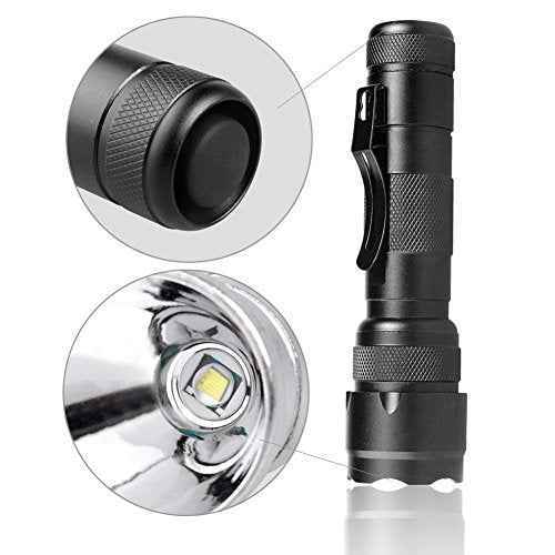 BESTSUN WF-502B Single Mode 1200 Lumens LED Flashlights, Ultra Bright L2 LED Tactical Flashlight, Waterproof Portable Small Handheld Flashlights for Camping Outdoors Walking Hunting, 2 Pack
