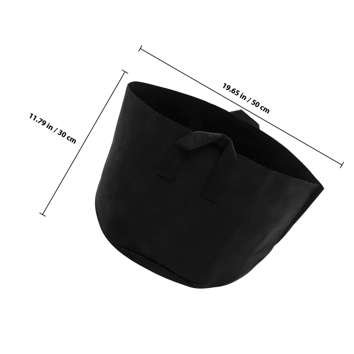 TOYZFRIENDY 2pcs 15 Gallon Black Fabric Plant Grow Bags for Potato and Vegetable Gardening, Thickened Nonwoven Nursery Containers with Aeration for Outdoor Patio and Lawn Use