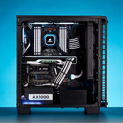 Corsair CP-8920217 Premium Individually Sleeved PSU Cables Starter Kit – Black, 2 Year Warranty, White