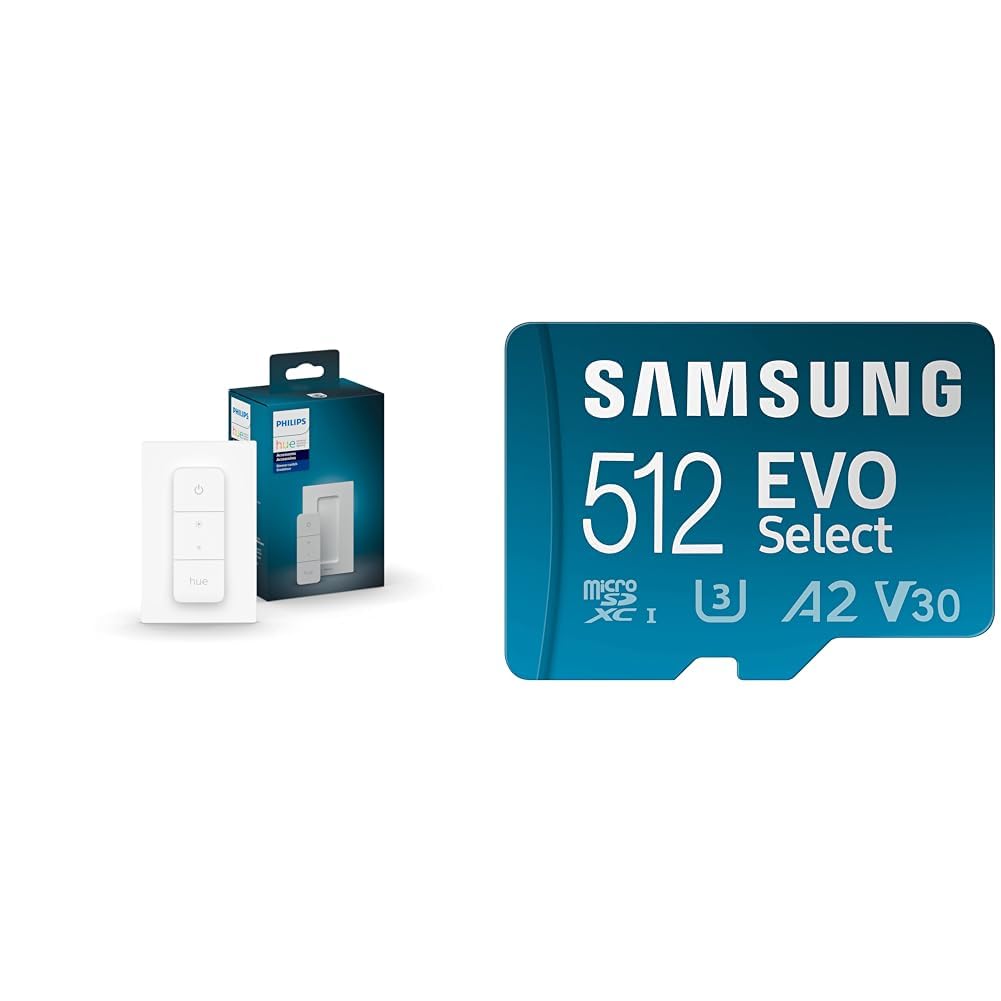 Philips Hue Wall Tap Dial Light Switch, Portable, White - 1 Pack - Requires Hue Lights and Hue Bridge - Smart Home - Easy, No-Wire Installation