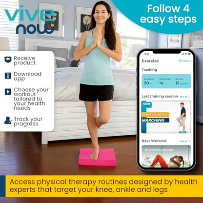 Vive Balance Pad - Foam Large Yoga Mat Trainer for Physical Therapy, Stability Workout, Knee and Ankle Exercise, Strength Training, Rehab - Chair Cushion for Adults, Kids, and Travel
