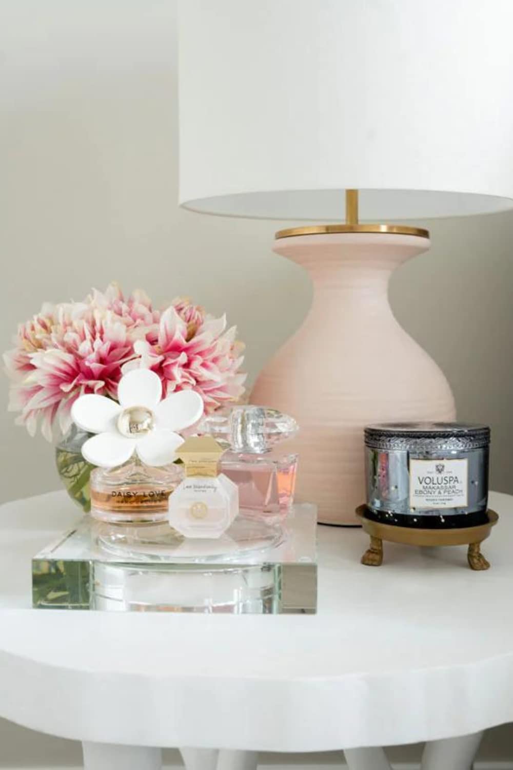 Crystal Candle Dish — by Alice Lane Home Collection — Size Small — Clear K9 Crystal Design — Smooth, Round Cutout is Perfect for Your Favorite Candle or Diffuser — Centerpiece with Elevated Style