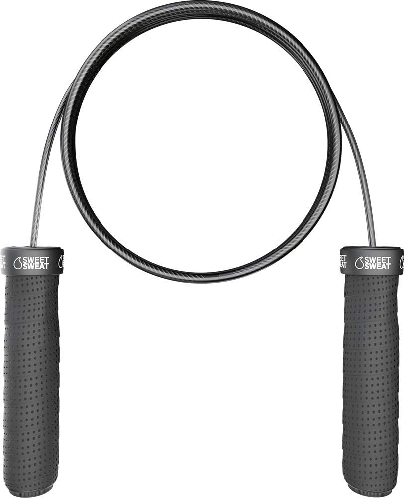 Sweet Sweat Performance Jump Rope ~ 10ft Adjustable Length Rope for Fitness and Speed Training ~ Includes Mesh Cary Bag & Bonus Rope (Jump Rope)