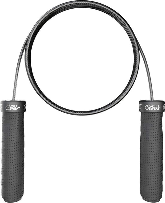 Sweet Sweat Performance Jump Rope ~ 10ft Adjustable Length Rope for Fitness and Speed Training ~ Includes Mesh Cary Bag & Bonus Rope (Jump Rope)