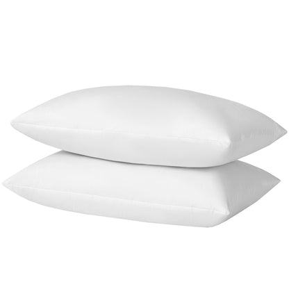 20x20 Decorative Throw Pillow Inserts-Down Feather Pillow Inserts-Square-Cotton Fabric-Set of 2-White.