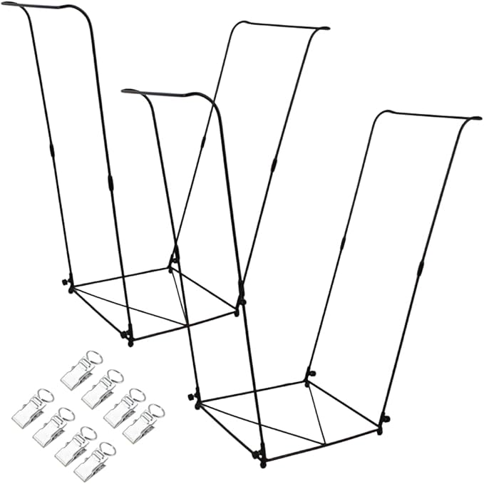 2 Pack Trash Bag Holder, Metal Garbage Bag Holder, 30-45 Gallon Portable Trash