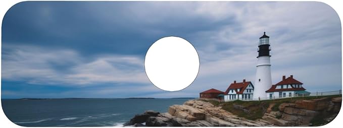 Kitchen Sink Splash Guard Faucet Mat Lighthouse Beach Sky 15"x5.5", Diatom Mat
