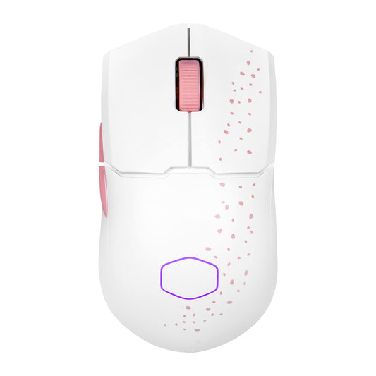 Cooler Master MM712 Wireless Gaming Mouse Black with Adjustable 19,000 DPI, 2.4GHz and Bluetooth , Ultraweave Cable, PTFE Feet, RGB Lighting and MasterPlus+ Software