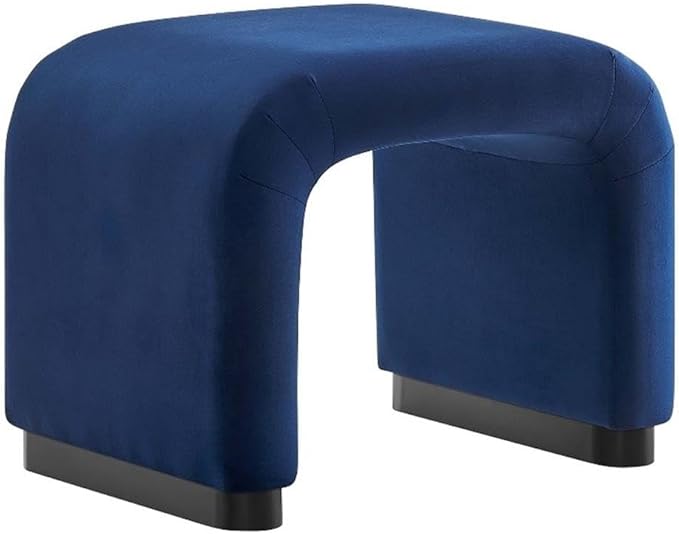 Modway Koda 24" Performance Velvet Upholstered Waterfall Stool or Side Table in