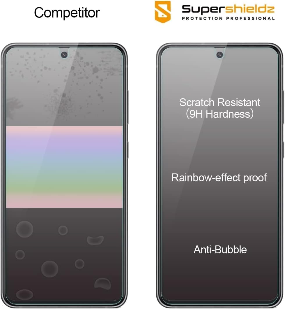 (2 Pack) Supershieldz Designed for Samsung Galaxy S21 FE 5G Tempered Glass Screen Protector, Anti Scratch, Bubble Free