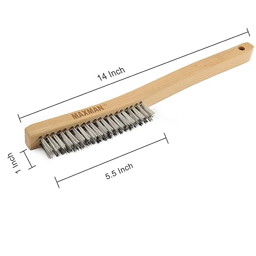 MAXMAN Wire Brush, Heavy Duty Stainless Steel Wire Brushes