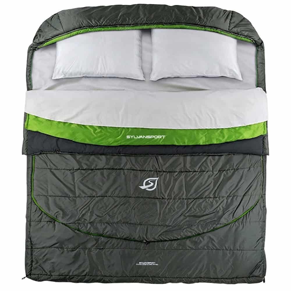 SylvanSport Cloud Layer Sleeping Bag for Adults - Adjustable Layers for 3-4 Season use - Integrated Cotton Sheet