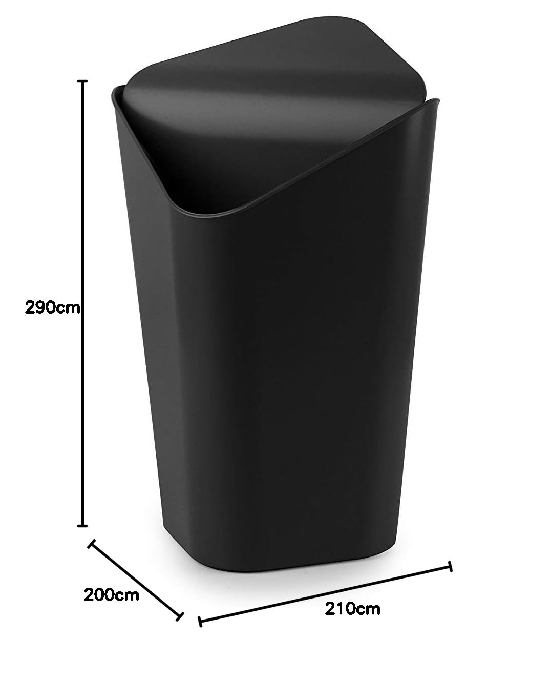 Umbra Corner CAN Swing Lid Square Trash Can Trash Can Dust Bin 5L Compact Black