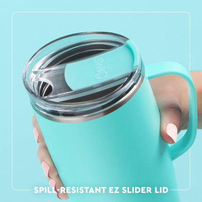 Swig Life 22oz Travel Mug, Insulated Tumbler with Handle and Lid, Travel Coffee Mug, Cup Holder Friendly, Stainless Steel 22 oz Tumbler, Nutcracker Insulated with Lid (Sugar Plum Soldiers)
