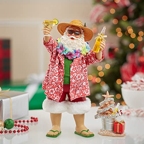 Kurt Adler Fabriche' Beach Santa, 10-Inch, Set of 2